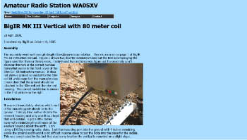 BigIR MK III Vertical with 80 meter coil