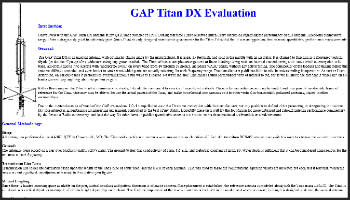 GAP Titan DX Evaluation