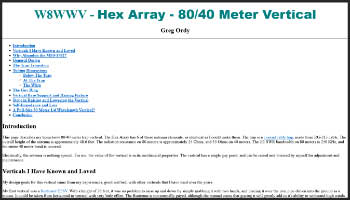 Hex Array  80/40 Meter Vertical