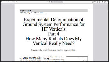 How many radials does the<br>vertical antenna really need?