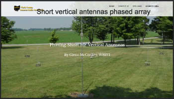 Short vertical antennas phased array