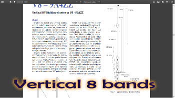 Vertical HF multiband antenna 8 bands