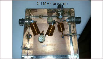 50 MHz preamp Gain 26dB with the BFG135