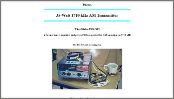 35-Watt 1710 kHz AM Transmitter