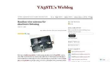 Random wire antenna for shortwave listening