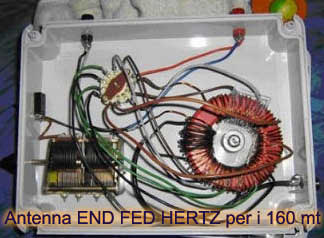 Antenna end fed hertz for 160m