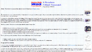 A Homebrew Z-Match Transmatch