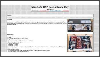 Antenna tuner QRP for antenne levy