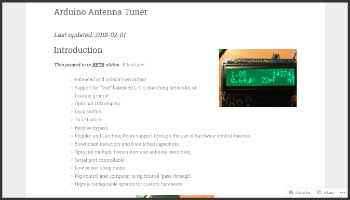 Arduino Antenna Tuner