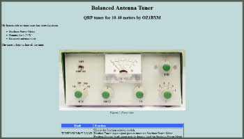 Balanced Antenna Tuner QRP tuner for 10-40 meters