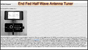 End Fed Half Wave Antenna Tuner