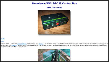 Homebrew SGC SG-237 Control Box