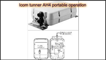 Icom tunner AH4 portable operation