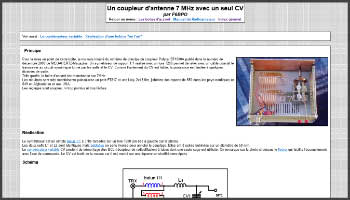 Tuners antenne 7 MHz with only one CV