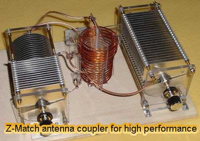 Z-Match antenna coupler for high performance