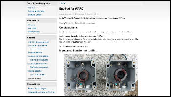 End-Fed antenna for 17 and 12 meters