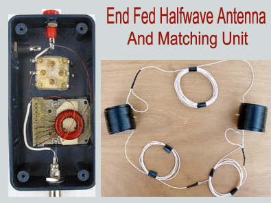 End Fed Halfwave Antenna And Matching Unit