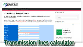 Transmission lines calculator/