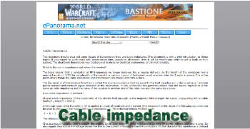 Cable impedance