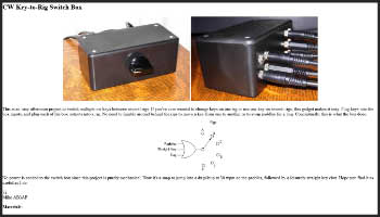 cw key to rig switch-box