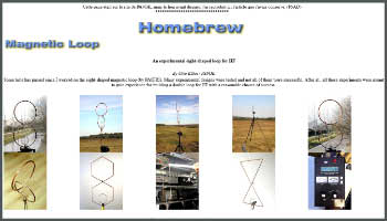 An experimental eight-shaped loop for HF