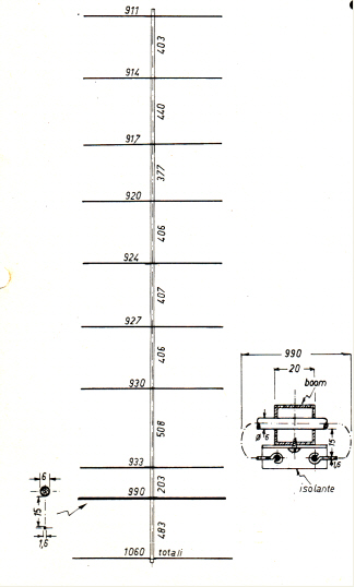 Yagi Uda 10 elementi 144mhz